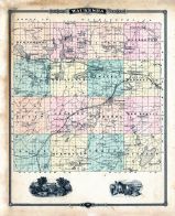 Waukesha County Map, Wisconsin State Atlas 1878
